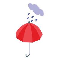 vetor isométrico do ícone do guarda-chuva da chuva da menopausa. período de idade da mulher
