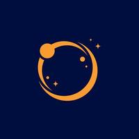 vetor de conceito de design de logotipo de órbita do planeta, símbolo de design de logotipo planetário orbital do espaço