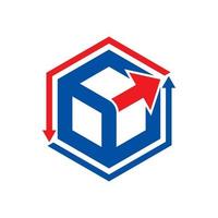 ícone do logotipo da empresa de logística vetor