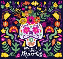 banner dias de los muertos vetor