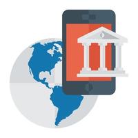 aplicativo bancário global vetor