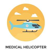 helicóptero médico na moda vetor