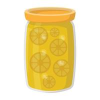 pote de picles de limão vetor