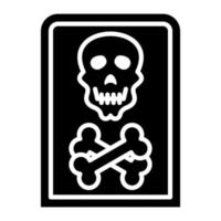 ícone de glifo de morte vetor