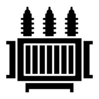 ícone de glifo do transformador de energia vetor