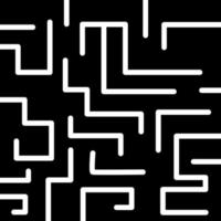 ícone de glifo de desafio de labirinto vetor