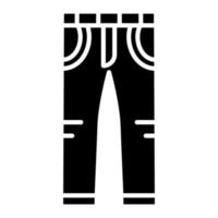 ícone de glifo de calças vetor