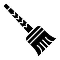 ícone de glifo de vassoura vetor