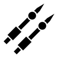 ícone de glifo de lanças vetor