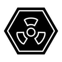 ícone de glifo nuclear vetor