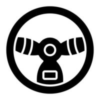 ícone de glifo de volante vetor
