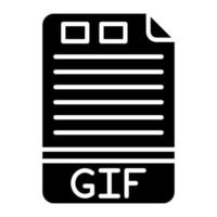 ícone de glifo gif vetor