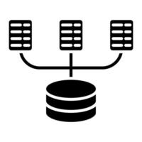 ícone de glifo de coleta de dados vetor