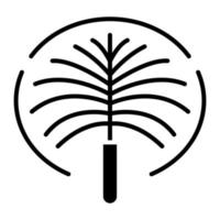 ícone de glifo palm jumeirah vetor
