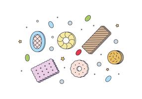Free cookies e doces vector