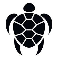 ícone da tartaruga do oceano, estilo simples vetor