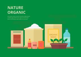 Fertilizante orgânico, ilustração plana biodegradável