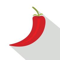 ícone de pimenta malagueta vermelha, estilo simples vetor