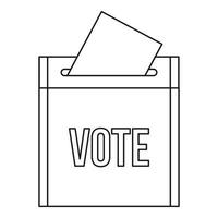 ícone da caixa de votação, estilo de estrutura de tópicos vetor