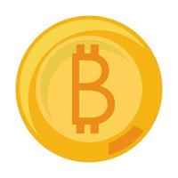 ícone de moeda digital e criptomoeda bitcoin vetor