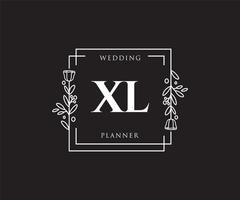 logo feminino xl inicial. utilizável para logotipos de natureza, salão, spa, cosméticos e beleza. elemento de modelo de design de logotipo de vetor plana.