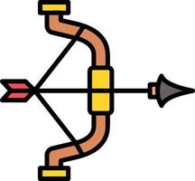 design de ícone criativo de tiro com arco vetor