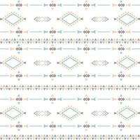 Padrão sem emenda tribal étnico asteca com formas geométricas vetor
