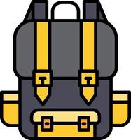 design de ícone criativo de mochila vetor
