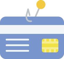 design de ícone criativo de cartão de crédito de phishing vetor