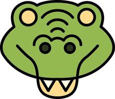 design de ícone criativo de crocodilo vetor