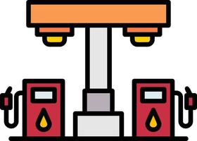 design de ícone criativo de posto de gasolina vetor