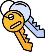 design de ícone criativo de chaves vetor