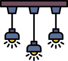 design de ícone criativo de luz de teto vetor