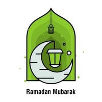 ilustração vetorial de bandeira do conceito ramadan kareem vetor