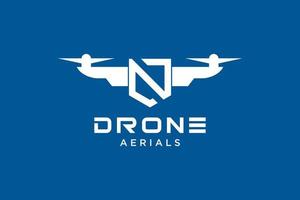 modelo de design de logotipo de drone de letra n. vetor de ícone de drone de fotografia. design criativo. ilustração