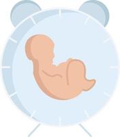 tempo de entrega bebê nascimento criança vetor de ícone de cor plana