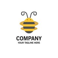 abelha inseto besouro bug joaninha joaninha modelo de logotipo de negócios cor plana vetor