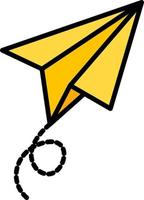 design de ícone criativo de avião de papel vetor