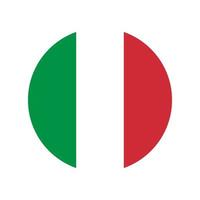 bandeira da itália ícone no círculo isolado no fundo branco. vetor