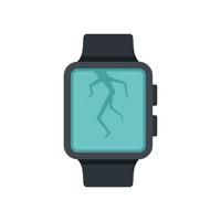 ícone de reparo de smartwatch de exibição de crack vetor isolado plano