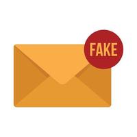 ícone de notícias de correio falso vetor plano isolado