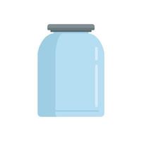 ícone de frasco de vidro de armazenamento vetor plano isolado
