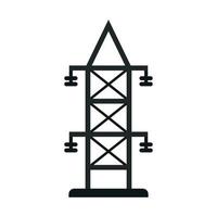 vetor plano isolado do ícone da torre elétrica