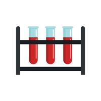 vetor plano isolado de ícone de tubos de sangue