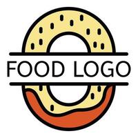 logotipo do logotipo da comida, estilo de estrutura de tópicos vetor