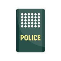 ícone de escudo da polícia vetor plano isolado