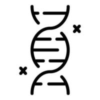 vetor de contorno de ícone de dna de laboratório. ciência de laboratório