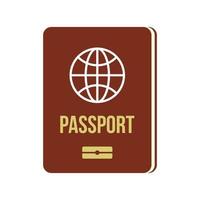 vetor isolado plano do ícone do passaporte