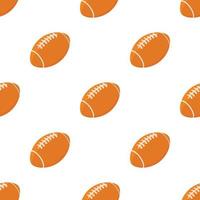 vetor sem emenda de padrão de bola de rugby