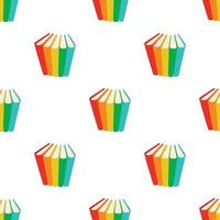 pilha de vetor sem costura de padrão de três livros coloridos